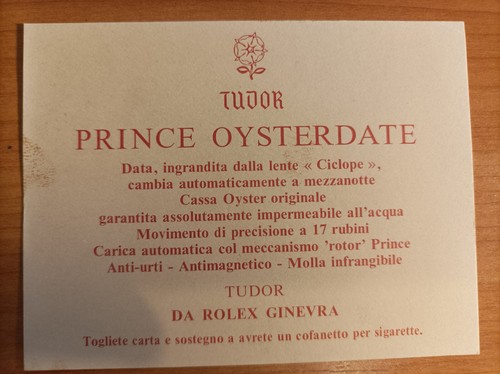 Rolex tudor prince oysterdate - tudor,