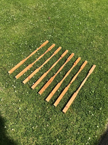 Turned solid pine - turned,
