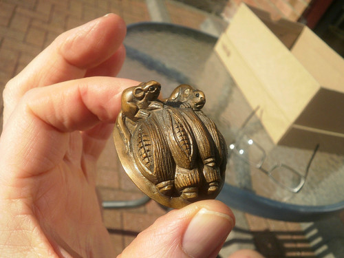 Hand carved wood netsuke - 2b.,