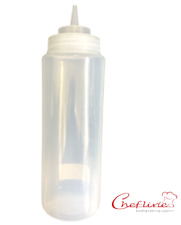 32oz Clear Widemouth Squeeze Sauce Bottle/Dispenser,Ketchup,Mayonaise Condiment
