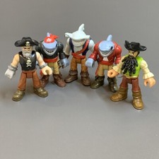 5 Fisher-Price Imaginext Pirate Adventures Shark Captain Deckmate Figures Gifts