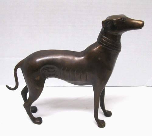 Vintage bronze greyhound - vintage,