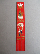 Leather BOOKMARK WALES Welsh