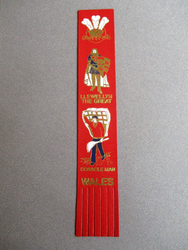 Leather bookmark wales - wales, welsh