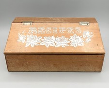 Grandma’s Vtg Wooden Recipe Box Full of Handwritten, Typed, Cards and Clippings