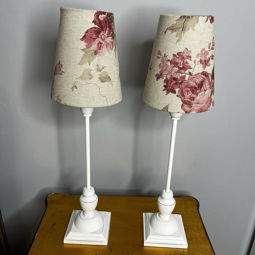 Pair handmade bedside - pair, lamps