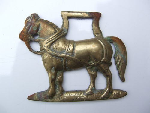 Brass shire horse facing left - brass,