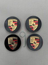 4x Black wheel centre caps