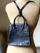 Mulberry Vintage Black Congo Convertible Backpack /Handbag/Bag