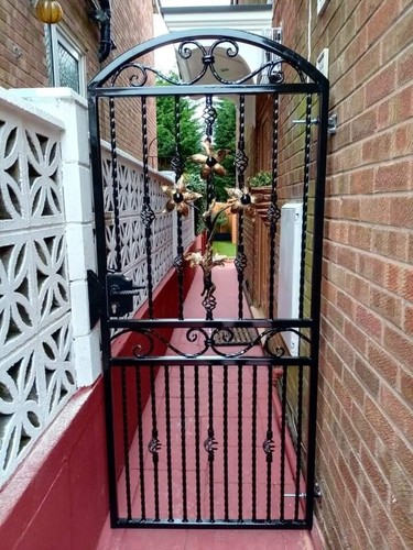 Metal gate security garden - metal, security,
