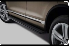 GENUINE VW SIDE STEP FOOT RUNNING BOARD VOLKSWAGEN TOUAREG 7P 2011-17 BLACK