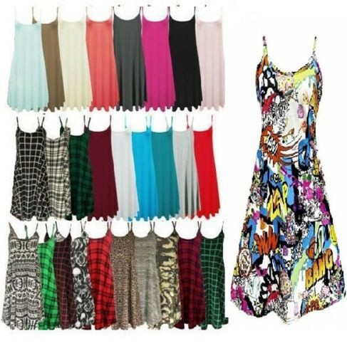 Womens plain cami swing - womens,