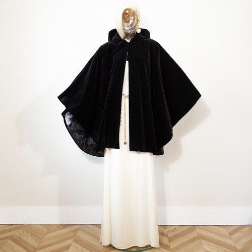 Vintage 1980s black velvet - black,