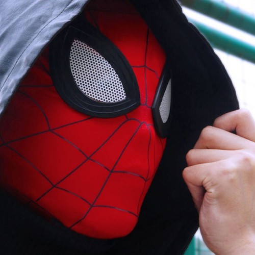 Spiderman cosplay mask lycra - spiderman,