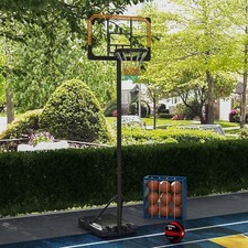 Basketball Hoop and Stand, Adjustable Basketball Stand Net, Set System w/ Wheels