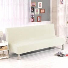 Stretch Futon Cover Armless Sofa Slipcover Foldable Sofa Bed Covers with Elastic