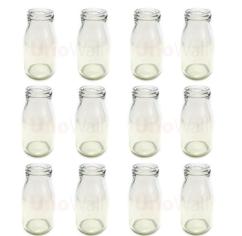 Mini milk bottles x12 - milk, bottles,