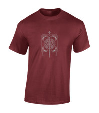WOLF SWORD CELTIC MENS T SHIRT VIKING VALHALLA THOR'S HAMMER ODIN VEGVISIR TOP