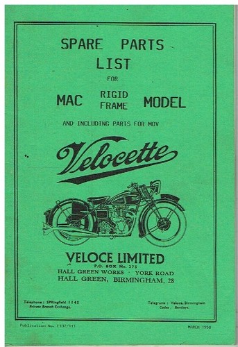 Velocette 250cc mov 350cc - 250cc,