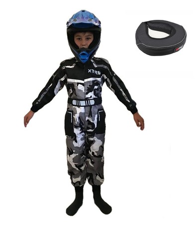 Kids motocross kart suit - suit, camo