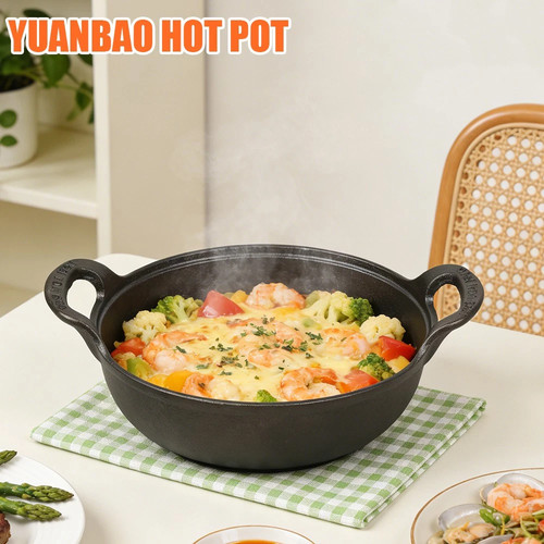 Cast iron shallow casserole - shallow,