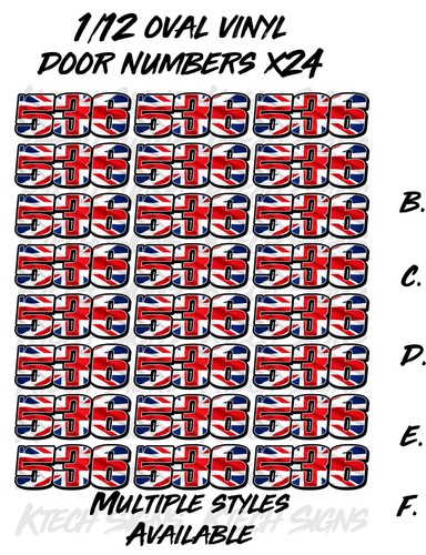 24x door numbers 12th oval - door,