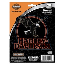 Genuine Harley-Davidson Chroma - Harley Eagle with Text 15x20 Seasonal Decal