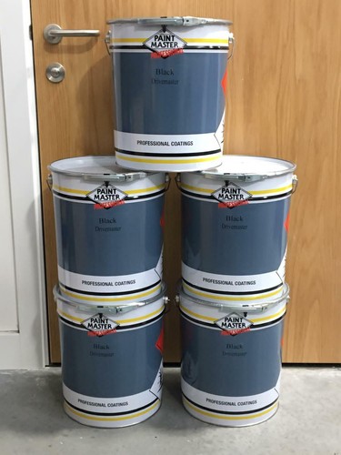 Black tarmac driveway - tarmac, paint