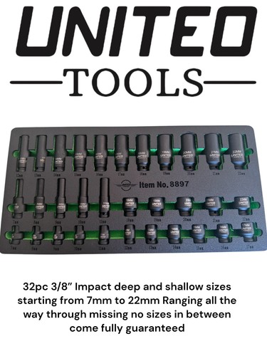 32pc drive impact - drive, socket
