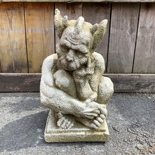 Gothic horned gargoyle - gothic,