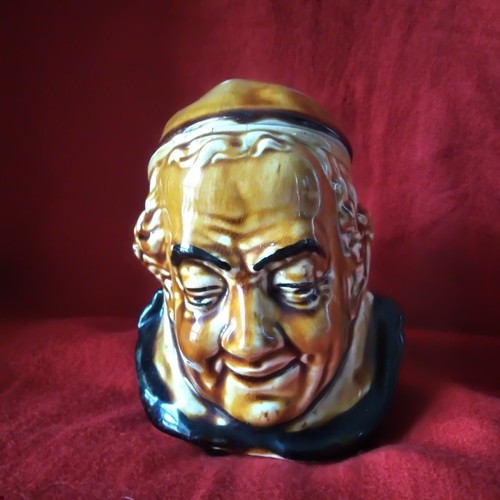 Vintage ceramic majolica - majolica, friar
