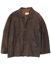 VINTAGE Mens Leather Jacket IT