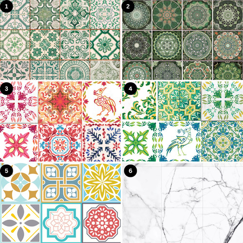 Walplus tile stickers 15x15 - walplus,