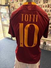 Genuine Roma 2018/19 Home Shirt Nike Mens Medium Sponserless Vgc Totti #10