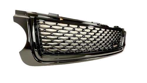 Gloss black front grille - front,