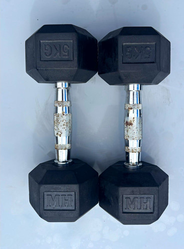 Hex dumbbells pair 5kg - dumbbells, 2x