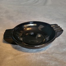 Guinness Art Deco Glass Cigar Ashtray vintage Nazeing glass GA 3120 British 18cm