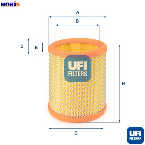 Air filter 196 for - air, 27.196.00