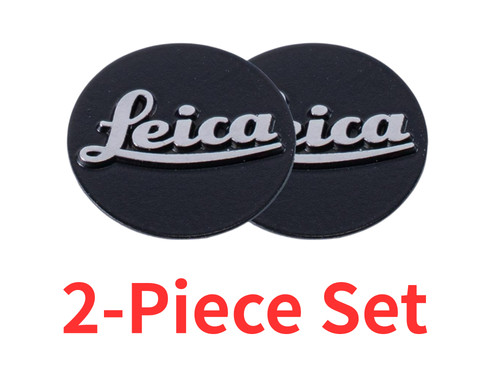 Leica logo badge black piece - badge, 2-piece
