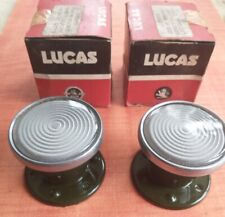 PAIR LUCAS MILITARY VEHICLE POLE REAR LIGHTS GREEN LAMP HOTROD TRAILER LENS NOS