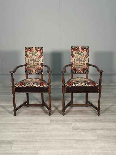 Pair antique armchairs with - antique,