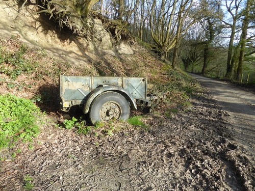 Photo 6x4 old military trailer - old,