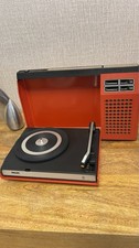Philips Vintage 423 Portable Record Player 1970’s Space Age Rare Works Perfectly