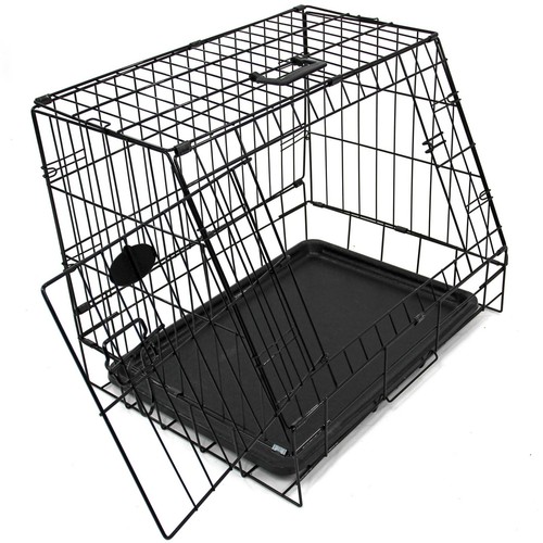 24in sloping folding dog crate - sloping,