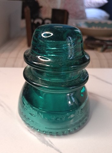 Vintage aqua glass hemingray - vintage,