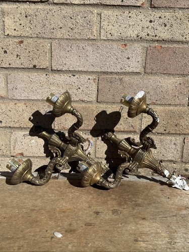Vintage brass wall sconces - wall,