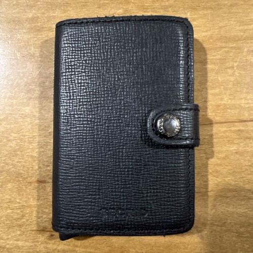Secrid black leather mini - leather,