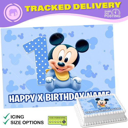 Baby mickey mouse cake topper - mickey,