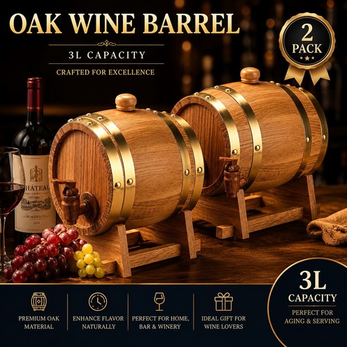 Pack oak wooden wine - 4, 3l