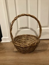 Vtg Wicker Shopping Basket